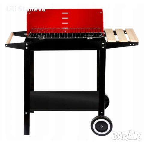 Градинско барбекю на колела, емайлирана стомана, 4 степени + Подарък 3 прибра. , снимка 6 - Градински мебели, декорация  - 53438630
