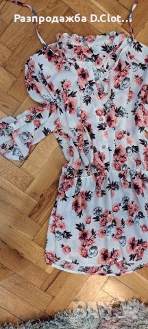 Флорална риза S/M, снимка 5 - Ризи - 36145543