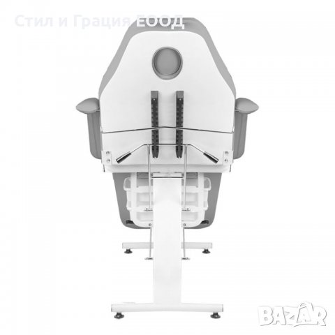 Фиксирана кушетка Basic 202 - сива/бяла/черна 180 x 60/80 x 75 см, снимка 9 - Фризьорски столове - 37777299