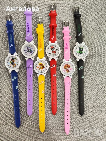 Часовник Пес патрул/ Paw patrol - Чейс, Скай, Еверест, Рабъл, Маршал, Роки, снимка 2 - Детски - 40818162