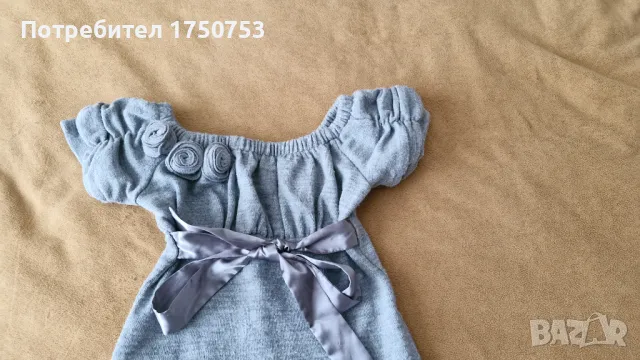 Сива плетена рокля Contrast, снимка 3 - Детски рокли и поли - 47486982