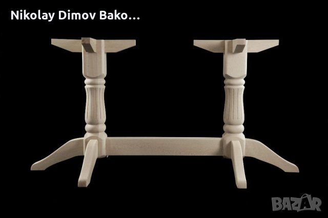 Дървена основа за маса / Крак за маса от бук / стругован крак, снимка 2 - Маси - 32221301