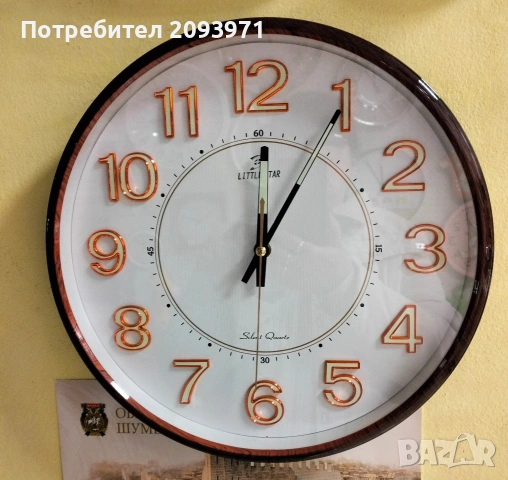 светещ (фосфоресциращ )стенен часовник