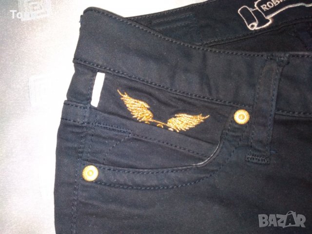 Дамски черни дънки слим модел Robins Jeans, снимка 5 - Дънки - 28786395