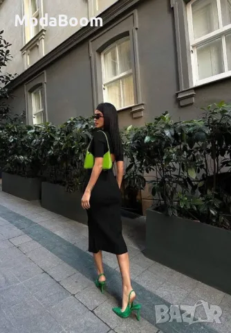 Черна дамска рокля , снимка 5 - Рокли - 48950685