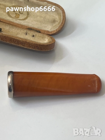 Стар кехлибарен държач за пури, снимка 6 - Антикварни и старинни предмети - 51640098