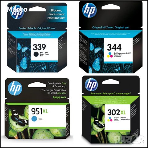 Тонер касетa HP 339 Black,HP 344 Tri colour, HP 951XLcyan, HP 302 XL Tri colour, снимка 1 - Консумативи за принтери - 40133460