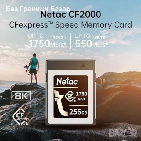 Нова 256GB CFexpress Type B - Професионална Карта за DSLR фотография, снимка 5 - Чанти, стативи, аксесоари - 43686743