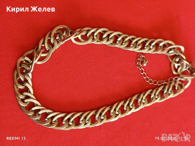 Масивно сребристо колие много красив стилен дизайн 51886, снимка 5 - Колиета, медальони, синджири - 53533704