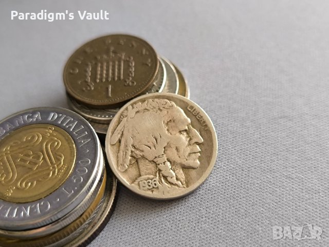 Монета - САЩ - 5 цента | 1936г., снимка 2 - Нумизматика и бонистика - 43434367