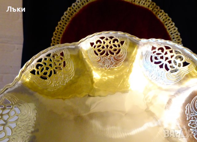 Бронзова фруктиера Quist,ажур,на крачета, снимка 4 - Антикварни и старинни предмети - 37550638