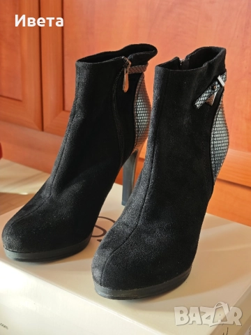 Дамски боти на тънак ток, снимка 2 - Дамски боти - 51808246