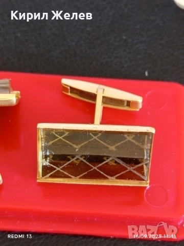 Винтидж позлатени ръкавели ботанели СССР редки перфектно състояние за КОЛЕКЦИЯ 51329, снимка 2 - Колекции - 51730511