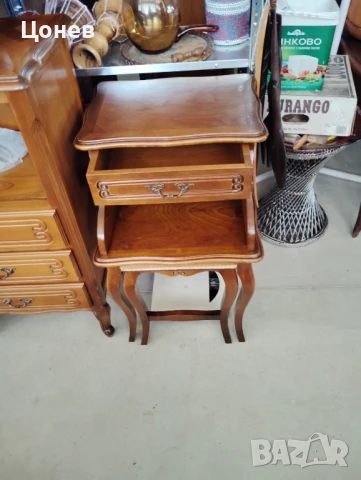 Нощно шкафче с табуретка