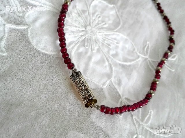 Колие от естествен гранат //3, снимка 5 - Колиета, медальони, синджири - 37805003