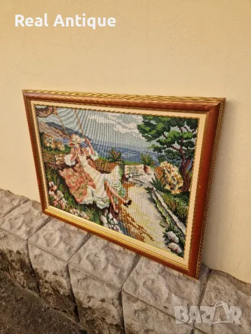 Превъзходен антикварен колекционерски холандски гоблен , снимка 7 - Гоблени - 47672129