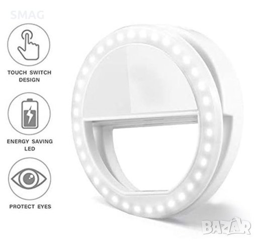 Осветителен пръстен Ring Light Mini LED с 4 функции и USB, снимка 2 - Селфи стикове, аксесоари - 43424868