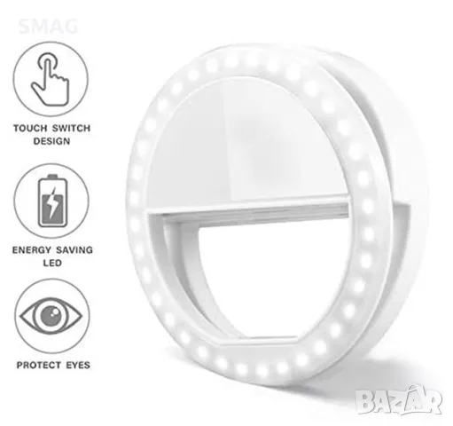 Осветителен пръстен Ring Light Mini LED с 4 функции и USB S_1206554, снимка 2 - Селфи стикове, аксесоари - 48655786