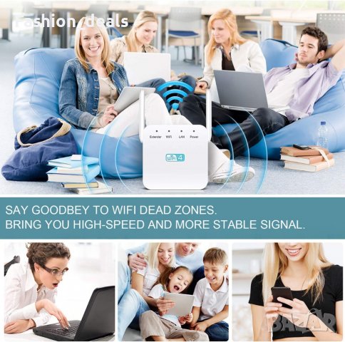Нов WiFi усилвател за сигнал Интернет Антена разширител на обхват за дом офис, снимка 5 - Други стоки за дома - 39824431