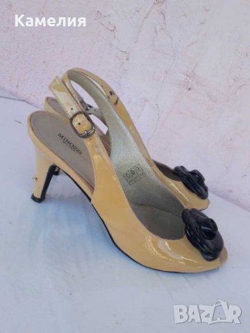 Обувки на ток жълти, 39 номер , снимка 2 - Дамски обувки на ток - 28539744