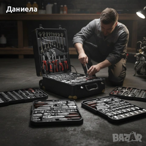 Куфар с инструменти– 599 части, професионален алуминиев тролей комплект, снимка 3 - Куфари с инструменти - 53108746