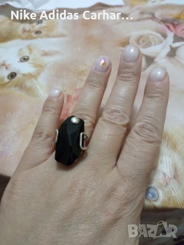 Оригинален комплект Swarovski - обеци, колие и пръстен, снимка 2 - Бижутерийни комплекти - 38077466