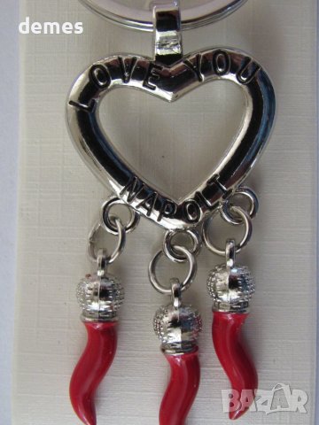 Метален ключодържател от Неапол, Италия, снимка 3 - Други - 43413775