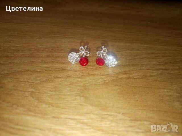 Дамски обеци + подарък огледалце за чанта, снимка 5 - Обеци - 28832923