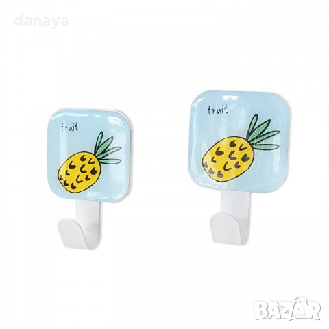 1851 Комплект лепящи закачалки за кърпи Плодове, 2 броя