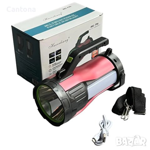 Мощен охранителен фенер със соларен панел, аварийна светлина и USB изход, HEL-T96, снимка 7 - Къмпинг осветление - 43324653