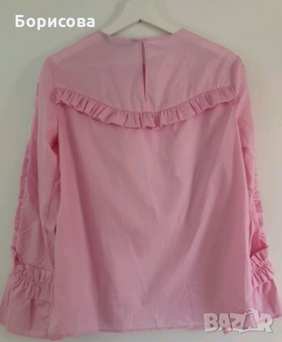 Блуза Zara в розово, снимка 6 - Ризи - 32782712