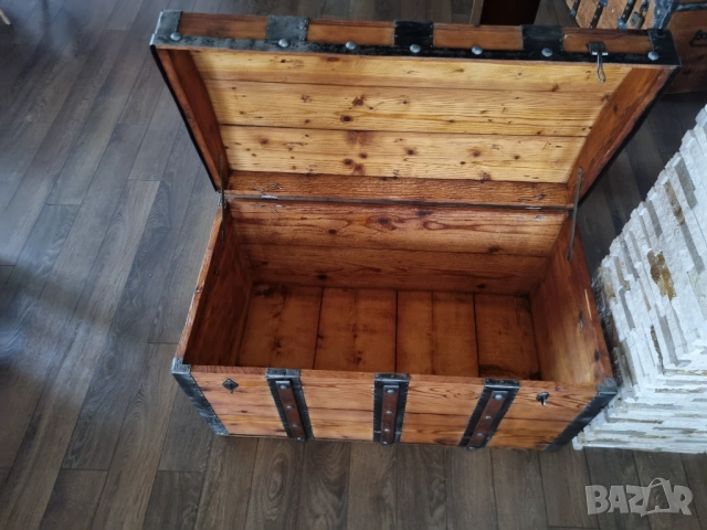 Стар дървен сандък/ракла/скрин, снимка 14 - Антикварни и старинни предмети - 52441208