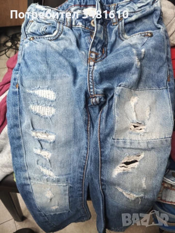 Детски дънки Zara, спортен екип, къси панталони, снимка 2 - Детски панталони и дънки - 50826121