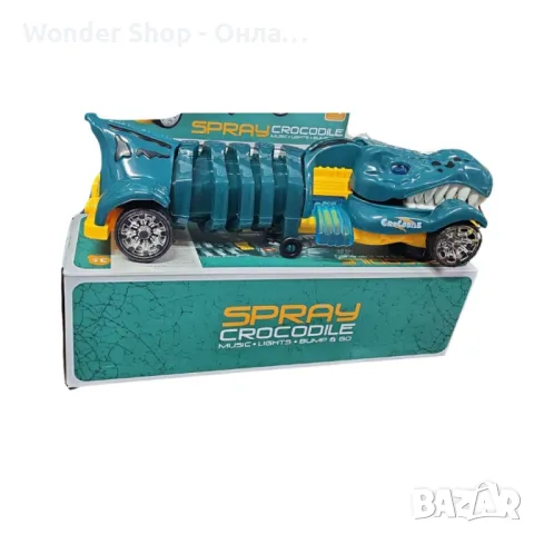 🐊 Интерактивна играчка крокодил със светлини, музика и спрей ефект – За незабравими игри и приключе, снимка 5 - Музикални играчки - 49310405
