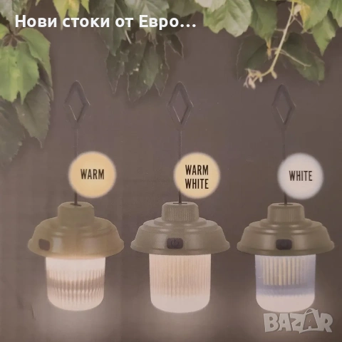 Акумулаторна LED къмпинг фенерче, мощна къмпинг лампа, 1000 лумена, димируема, 3-режимна лампа, снимка 3 - Къмпинг осветление - 53323115