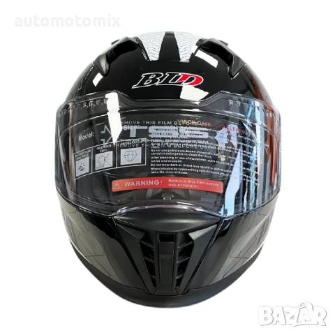 КАСКА ЗА МОТОР С ОЧИЛА, Размери S, M, L, XL - Черно/Бяло - 721435, снимка 4 - Аксесоари и консумативи - 51224890