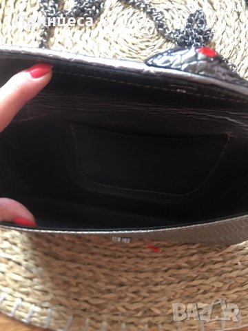 Сива змийски десен чанта, снимка 3 - Чанти - 32246224