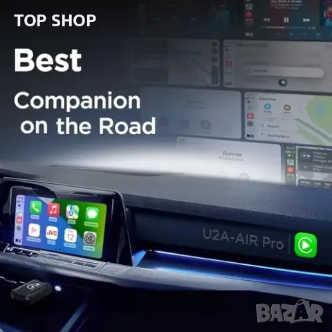 Нов Безжичен CarPlay адаптер U2A-AIR Pro за iOS 12+ за кола 2017+, снимка 6 - Друга електроника - 49657673