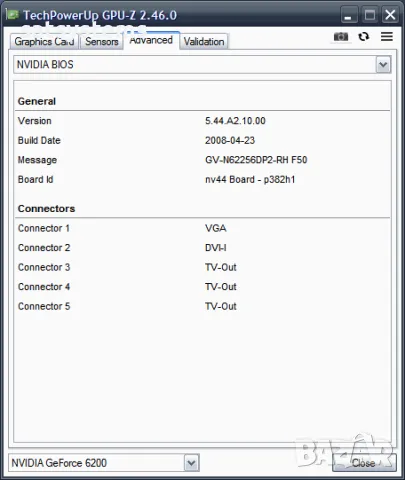 Видео карта NVidia GeForce Gigabyte N6200RH 256MB GDDR2 64bit AGP, снимка 11 - Видеокарти - 47828332