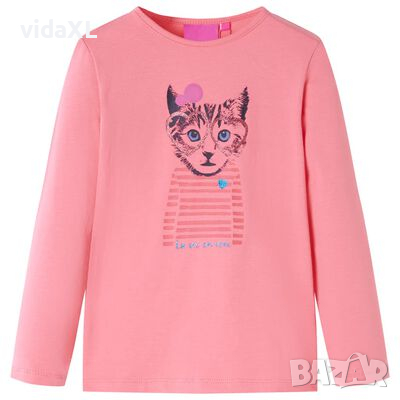 Детска тениска с дълъг ръкав, розова, 116(SKU:13586