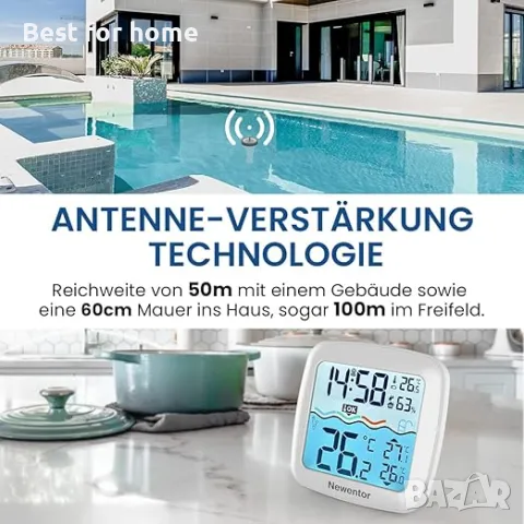 Безжичен термометър за басейн,  джакузи и аквариум Newentor, снимка 3 - Басейни и аксесоари - 50109188