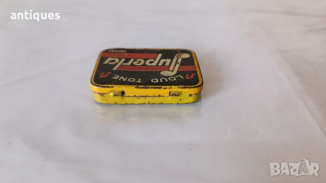 Кутия с игли за стар грамофон с манивела - Superla - 1930"г., снимка 3 - Антикварни и старинни предмети - 53017889