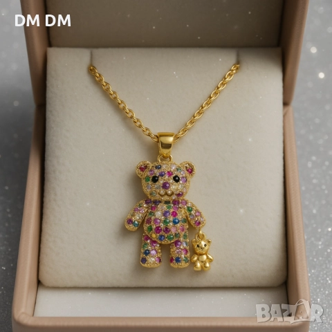 Колие мече! Медицинска стомана и 18к позлата! , снимка 3 - Колиета, медальони, синджири - 52829613