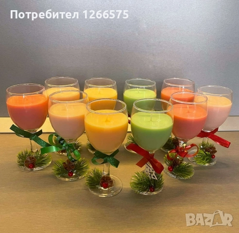 Ръчно изработени Коледни свещи