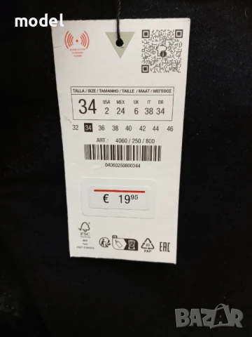 Дънки ZARA  нови с етикет 34 номер Черни , снимка 4 - Дънки - 50498348