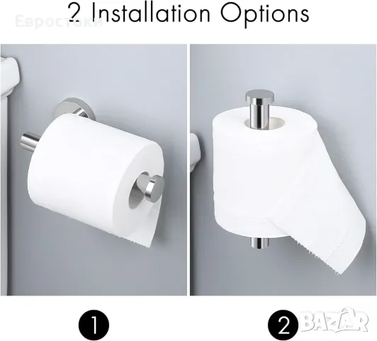 KES A2175S12 Държач за тоалетна ролка от неръждаема стомана SUS304 Стенен полиран. Устойчив на ръжда, снимка 2 - Други - 48826539