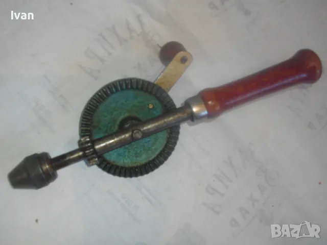 280мм/захват 0,5-10мм РЕТРО ВИНТИДЖ СТАРО КАЧЕСТВО НЕМСКА РЪЧНА ДРЕЛКА БОРМАШИНА МАТКАП ОТЛИЧНА, снимка 5 - Бормашини - 48413601
