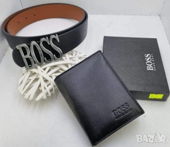 мъжки портмоне от естествена кожа hugo boss 