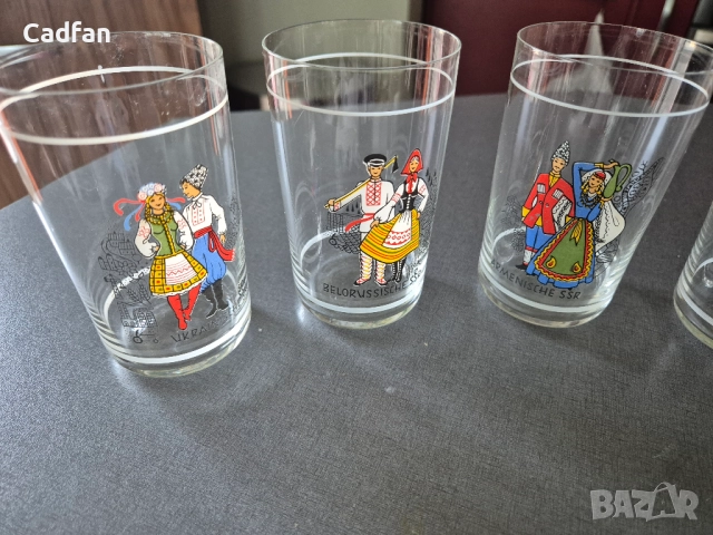 Стъклени чаши за безалкохолно/вода от ГДР, снимка 3 - Чаши - 51510940