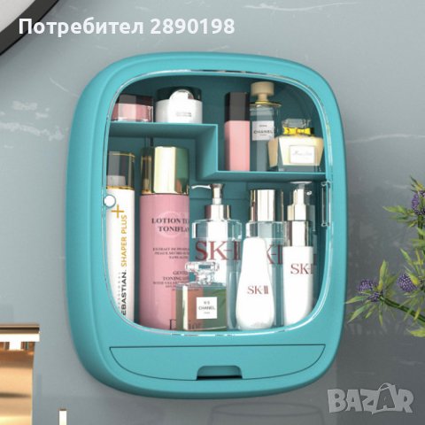 Висящ шкаф за баня, предназначен за съхранение на кремове, грим и разнообразна козметика, снимка 2 - Шкафове - 43943175